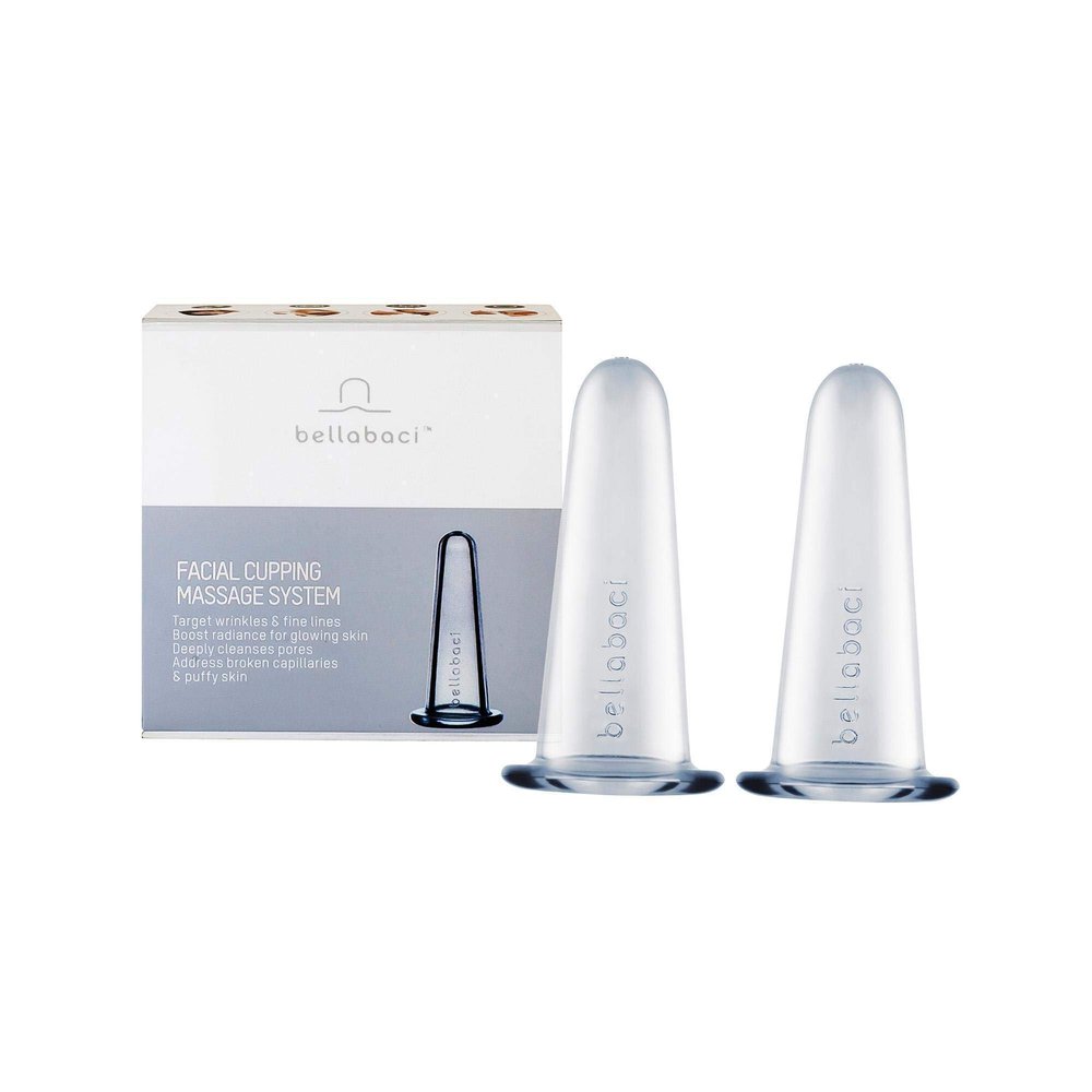 Bellabaci Face Cups | Silicone Cupping Massage Therapy For Fine Lines, Wrinkles, Crows Feet, Puffiness |2 Facial Cups (1 soft, 1 hard)