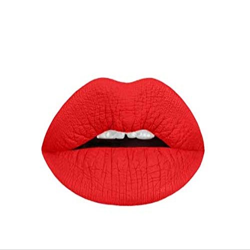 Aromi Bright Red Matte Liquid Lipstick | Red Hot Lip Color, Vegan, Cruelty-free, Long-lasting Lipstick, Waterproof, Handmade (Preppy Red)