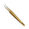 2PCS Eyelash Extension Tweezers Surgical Stainless Steel With Pouch (Golden Powder Coated) view 4