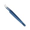 2PCS Eyelash Extension Tweezers Surgical Stainless Steel With Pouch (Blue Powder Coated 2) view 4