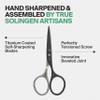 GERMANIKURE Moustache and Beard Scissors - Self-Sharpening FINOX22 Titanium Coated Stainless Steel Professional Grooming Tools in Leather Case - Ethically Made in Solingen Germany - 2706 view 2