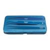 3 Pcs Russian Volume Japanese Stainless Steel Tweezers for Eyelash Extension (Blue Titanium Coated.) view 2