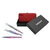 3Pcs Eyelash Extension Russian Volume Tweezers Set (Multi Titanium Coated.) view 2