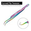 3Pcs Eyelash Extension Russian Volume Tweezers Set (Multi Titanium Coated.) view 4