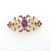 Faship Gorgeous Purple Rhinestone Crystal Floral Hair Barrette view 2