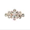 Faship Gorgeous Clear Rhinestone Crystal Floral Hair Barrette Clip view 1
