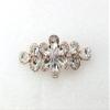 Faship Gorgeous Clear Rhinestone Crystal Floral Hair Barrette Clip view 2