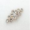 Faship Gorgeous Clear Rhinestone Crystal Floral Hair Barrette Clip view 3
