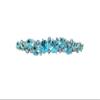 Faship Gorgeous Aqua Premium Rhinestone Crystal Floral Small Hair Barrette Clip view 1