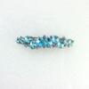 Faship Gorgeous Aqua Premium Rhinestone Crystal Floral Small Hair Barrette Clip view 2