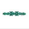 Faship Gorgeous Green Rhinestone Crystal Small Floral Hair Barrette Clip view 1
