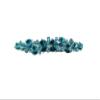 Faship Gorgeous Teal Premium Rhinestone Crystal Floral Small Hair Barrette Clip view 1