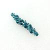 Faship Gorgeous Teal Premium Rhinestone Crystal Floral Small Hair Barrette Clip view 3
