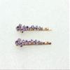 Faship A Pair Of Violet Light Purple Premium Rhinestone Crystal Floral Hair Clips Pins 2 Pcs view 4