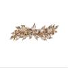 Faship Gorgeous Champagne Rhinestone Crystal Small Floral Hair Barrette Clip view 1