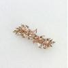 Faship Gorgeous Champagne Rhinestone Crystal Small Floral Hair Barrette Clip view 3
