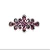 Faship Gorgeous Purple Rhinestone Crystal Floral Hair Barrette Clip view 1