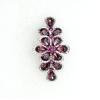 Faship Gorgeous Purple Rhinestone Crystal Floral Hair Barrette Clip view 2