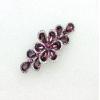 Faship Gorgeous Purple Rhinestone Crystal Floral Hair Barrette Clip view 3