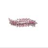 Faship Gorgeous Pink Marquise Rhinestone Crystal Floral Small Hair Barrette view 1