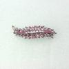Faship Gorgeous Pink Marquise Rhinestone Crystal Floral Small Hair Barrette view 2