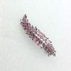 Faship Gorgeous Pink Marquise Rhinestone Crystal Floral Small Hair Barrette view 3