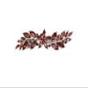 Faship Gorgeous Burgundy Rhinestone Crystal Small Floral Hair Barrette Clip view 1