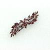 Faship Gorgeous Burgundy Rhinestone Crystal Small Floral Hair Barrette Clip view 3