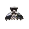 Faship Premium Rhinestone Crystal Black Pink Cellulose Acetate Floral Art Deco Hair Claws Clips view 1