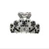 Faship Gorgeous Black Rhinestone Crystal Floral Hair Claw Clips view 1