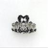 Faship Gorgeous Black Rhinestone Crystal Floral Hair Claw Clips view 3