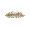 Faship Gorgeous Champagne CZ Crystal Floral Hair Barrette Clip view 1