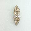 Faship Gorgeous Champagne CZ Crystal Floral Hair Barrette Clip view 2