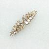 Faship Gorgeous Champagne CZ Crystal Floral Hair Barrette Clip view 3