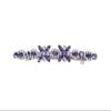 Faship Tanzanite Violet Purple Rhinestone Crystal Small Floral Hair Barrette Clip view 1