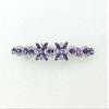 Faship Tanzanite Violet Purple Rhinestone Crystal Small Floral Hair Barrette Clip view 2