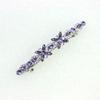 Faship Tanzanite Violet Purple Rhinestone Crystal Small Floral Hair Barrette Clip view 3