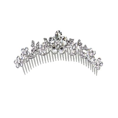 Faship Gorgeous Clear Rhinestone Crystal Floral Hair Comb Bridal Wedding Party