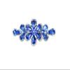 Faship Gorgeous Blue Rhinestone Crystal Floral Hair Barrette Clip view 1