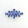 Faship Gorgeous Blue Rhinestone Crystal Floral Hair Barrette Clip view 2