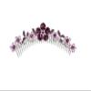 Faship Gorgeous Purple Rhinestone Crystal Floral Hair Comb view 1