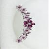 Faship Gorgeous Purple Rhinestone Crystal Floral Hair Comb view 2