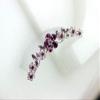 Faship Gorgeous Purple Rhinestone Crystal Floral Hair Comb view 4
