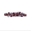 Faship Purple Premium Rhinestone Crystal Floral Small Hair Barrette Clip view 1