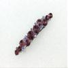 Faship Purple Premium Rhinestone Crystal Floral Small Hair Barrette Clip view 3