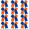 12 Pcs Large Cheer Bows 8" Bulk Hair Bow Accessories with Ponytail Holder for Girls High School College Cheerleading view 1
