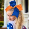 12 Pcs Large Cheer Bows 8" Bulk Hair Bow Accessories with Ponytail Holder for Girls High School College Cheerleading view 2