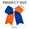 12 Pcs Large Cheer Bows 8" Bulk Hair Bow Accessories with Ponytail Holder for Girls High School College Cheerleading view 3
