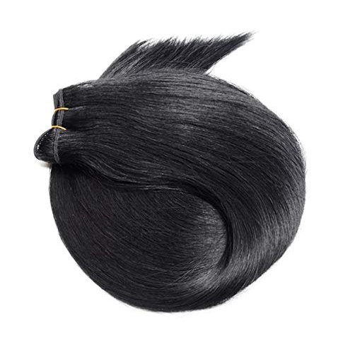 Raw Virgin Human Hair Bundles-100% Premium Straight Extensions-Real Virgin Human Hair from Single Donor-Raw and Unprocessed-Natural Black Color-In Sizes 8" to 24"-For Wigs,Frontals,Closures (16)