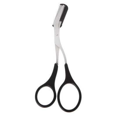 Junlinto Women Eyebrow Trimmer Scissors Comb Eyelash Hair Removal Grooming Cutter Shaping